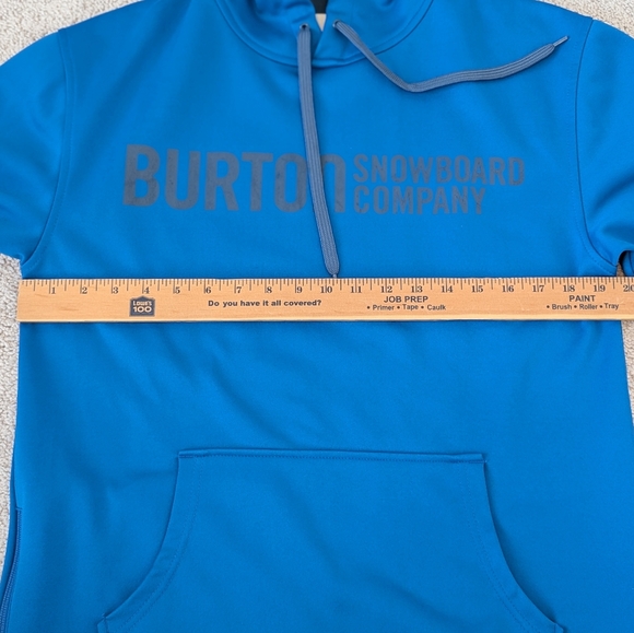 Burton Snowboard Company Dryride Hoodie Men's Medium Blue Pullover Spellout - Picture 12 of 13